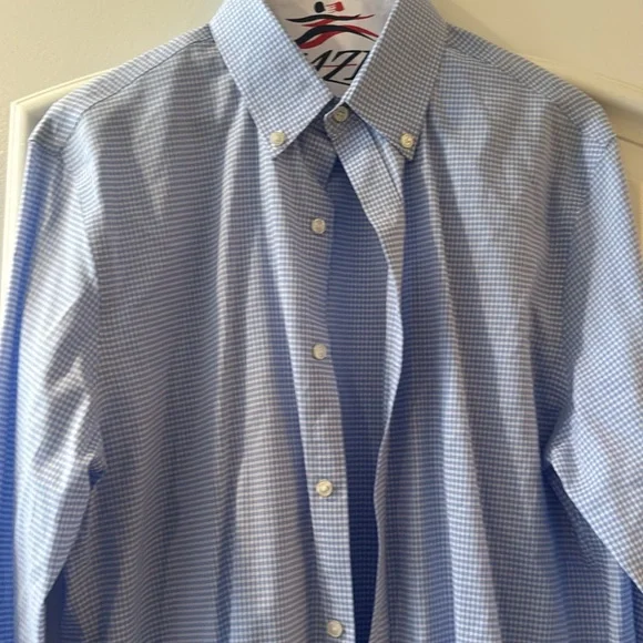 Tommy Hilfiger Men's Slim Fit Non Iron Gingham Dress Shirt -Size M - Picture 5 of 11